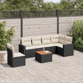 Garden Sofa Set Black Poly Rattan Large Modular Garden Sofa Set