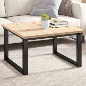 Table Top Set of 2 Natural Solid Pine Wood 31.5x15.7 in Durable