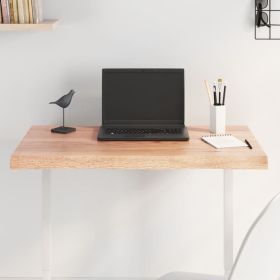 Table Top Light Brown 31.5"x15.7"x(0.8"-1.6") Treated Solid Wood Live Edge