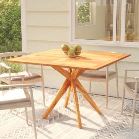 Patio Table 43.3"x43.3"x29.5" Solid Wood Acacia