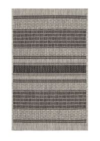 2' X 3' Gray And Black Indoor Outdoor Area Rug