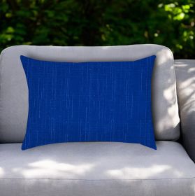 14" X 20" Cobalt Indoor Outdoor Throw Pillow With Texture
