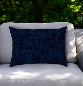 14" X 20" Blue Indoor Outdoor Throw Pillow