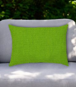 14" X 20" Lime Green Indoor Outdoor Throw Pillow