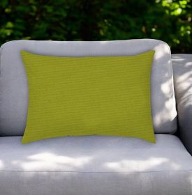 14" X 20" Green Indoor Outdoor Throw Pillow