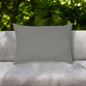 14" X 20" Gray Indoor Outdoor Throw Pillow