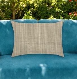 14" X 20" Brown Indoor Outdoor Throw Pillow With Texture