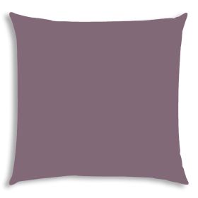 17" X 17" Dusty Lavender Blown Seam Solid Color Lumbar Indoor Outdoor Pillow