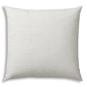 17" X 17" White Blown Seam Solid Color Lumbar Indoor Outdoor Pillow