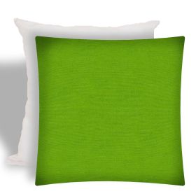 17" X 17" Lime Zippered Solid Color Throw Indoor Outdoor Pillow