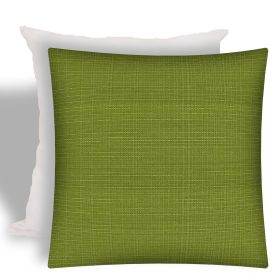 17" X 17" Kiwi Zippered Solid Color Throw Indoor Outdoor Pillow