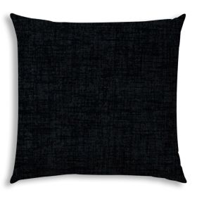 20" X 20" Gray And Black Blown Seam Solid Color Throw Indoor Outdoor Pillow