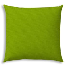 20" X 20" Lime Zippered Solid Color Throw Indoor Outdoor Pillow