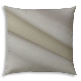 20" X 20" Light Beige Zippered Solid Color Throw Indoor Outdoor Pillow