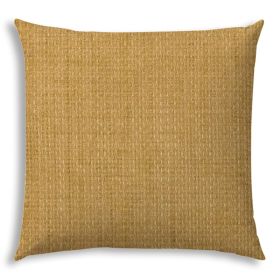 20" X 20" Brown Zippered Solid Color Throw Indoor Outdoor Pillow