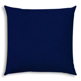 20" X 20" Deep Cobalt Zippered Solid Color Throw Indoor Outdoor Pillow