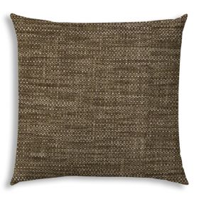 20" X 20" Brown And Espresso Zippered Solid Color Throw Indoor Outdoor Pillow
