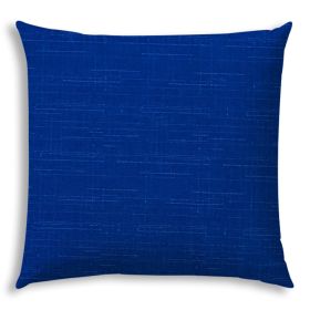 20" X 20" Cobalt And Blue Zippered Solid Color Throw Indoor Outdoor Pillow