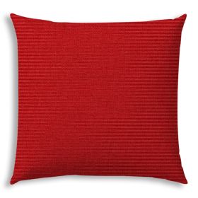 20" X 20" Red Zippered Solid Color Throw Indoor Outdoor Pillow