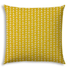 20" X 20" Cream And White Zippered Geometric Throw Indoor Outdoor Pillow