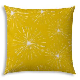 20" X 20" Cream And White Zippered Floral Throw Indoor Outdoor Pillow