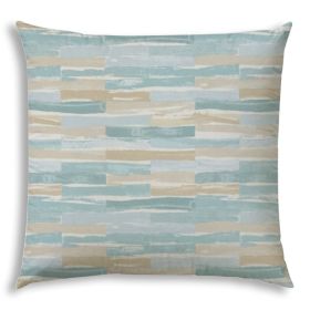 20" X 20" Light Cream Zippered Geometric Throw Indoor Outdoor Pillow