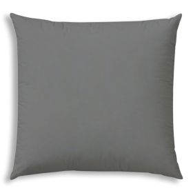 20" X 20" Gray Zippered Solid Color Throw Indoor Outdoor Pillow