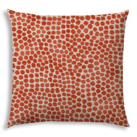20" X 20" Orange And Tan Safari Animals Zippered Animal Print Throw Indoor Outdoor Pillow
