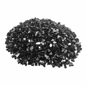 10 LBS Fire Glass 1/2-Inch Fireplace Glass Rocks for Fire Pit Table Black