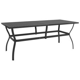 Patio Table Anthracite 74.8"x31.5"x28.3" Steel