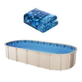 Oval Pool Liner 18x33ft Unibead Style Pool Liner 52in Wall Height Durable