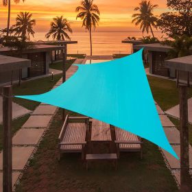 Artpuch Custom Size Mixed Turquoise Sun Shade Sail Triangle Canopy 185 GSM Durable Fabric UV Block Awning for Outdoor Patio Garden Backyard (Cust (Color: Mixed Turquoise, size: 10'X20')