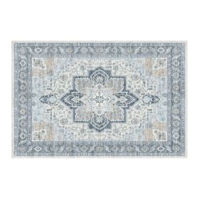 1PC Bohemian Vintage Watercolor Doormat - Non-Slip Soft Rug, Stain-Resistant Washable Mat for Entryway, Kitchen, Living Room, Laundry & Bathroom (colour: KSX-9-12-4, size: 9*12ft/274*366cm)