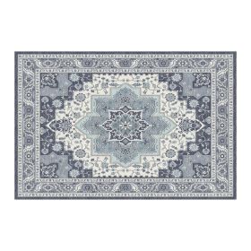 1PC Bohemian Vintage Watercolor Doormat - Non-Slip Soft Rug, Stain-Resistant Washable Mat for Entryway, Kitchen, Living Room, Laundry & Bathroom (colour: KSX-9-12-1, size: 9*12ft/274*366cm)