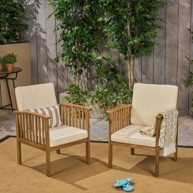 CASA ACACIA CLUB CHAIR (Color: Brown+Cream, Material: Wood+Waterproof Fabric)